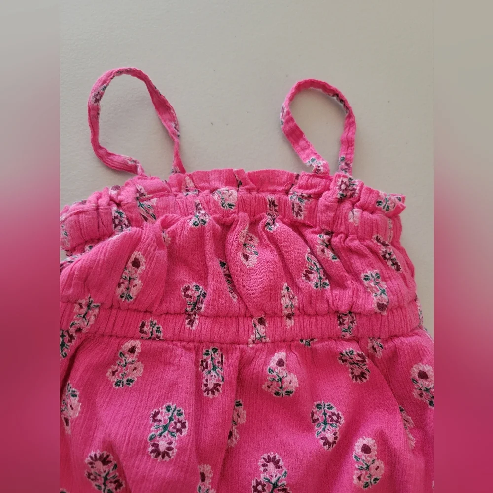 Old Navy Little Girls Pink  Floral jumper 3-6 month - Picture 4 of 8